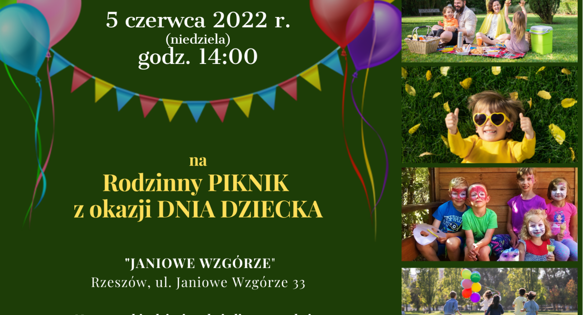 Zaproszenie na Piknik Rodzinny Podkarpackiej Adwokatury  z okazji Dnia Dziecka 5 czerwca 2022 r.